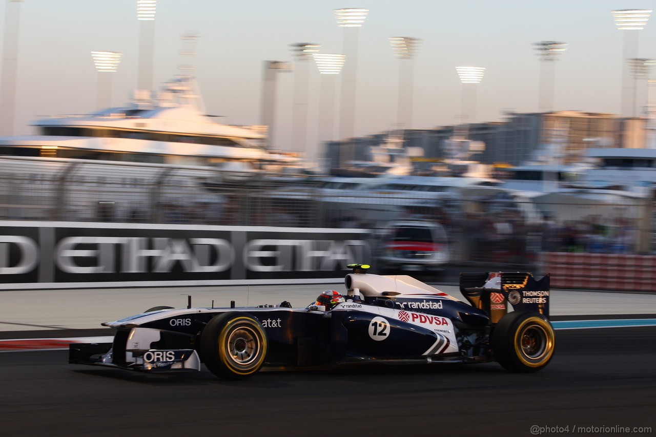 GP ABU DHABI, 12.11.2011- Qualifiche, Pastor Maldonado (VEN), Williams FW33 
