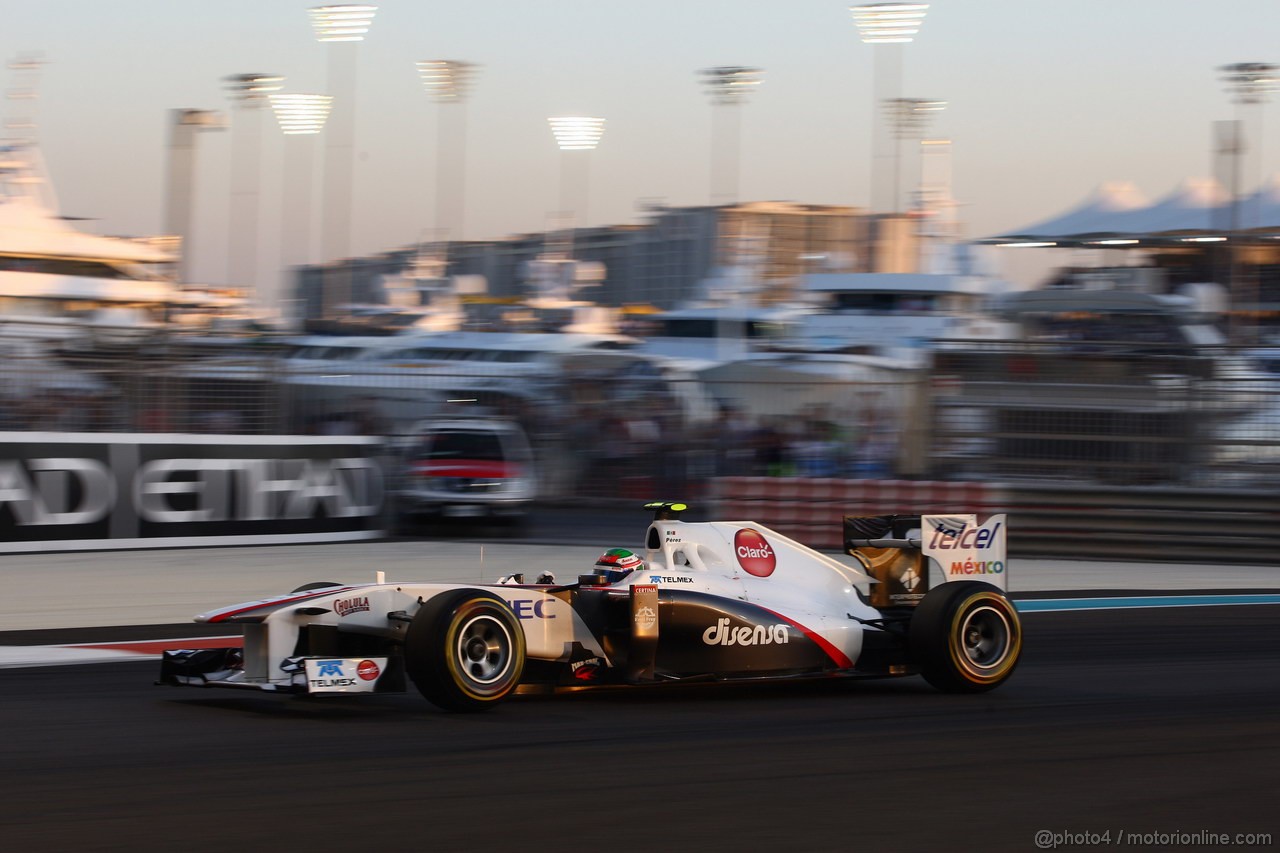 GP ABU DHABI, 12.11.2011- Qualifiche, Sergio P�rez (MEX), Sauber F1 Team C30 