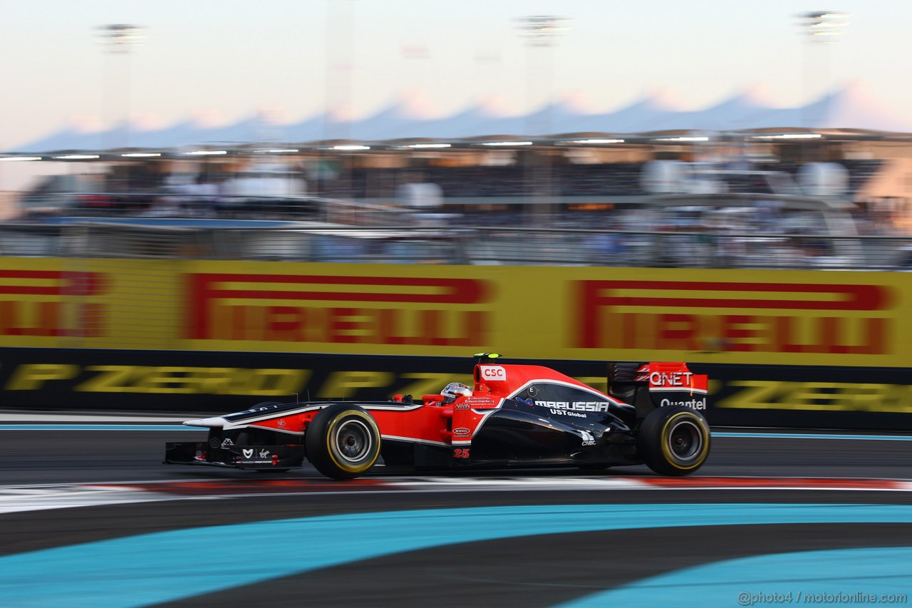 GP ABU DHABI, 12.11.2011- Qualifiche, Jerome D'Ambrosio (BEL), Marussia Virgin Racing VR-02 