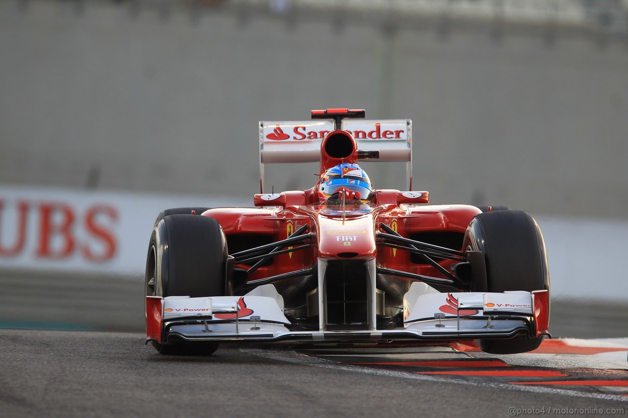 GP ABU DHABI, 12.11.2011- Qualifiche, Fernando Alonso (ESP), Ferrari, F-150 Italia 
