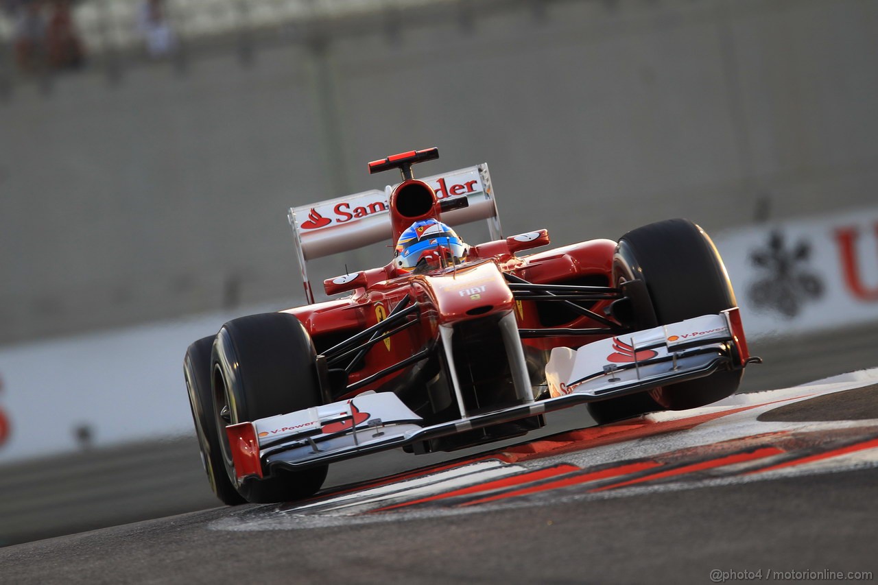 GP ABU DHABI, 12.11.2011- Qualifiche, Fernando Alonso (ESP), Ferrari, F-150 Italia 