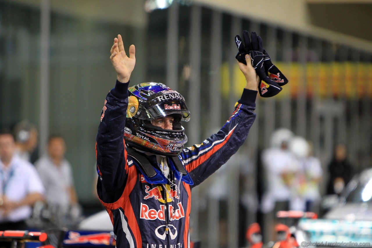 GP ABU DHABI, 12.11.2011- Qualifiche, Sebastian Vettel (GER), Red Bull Racing, RB7 pole position 