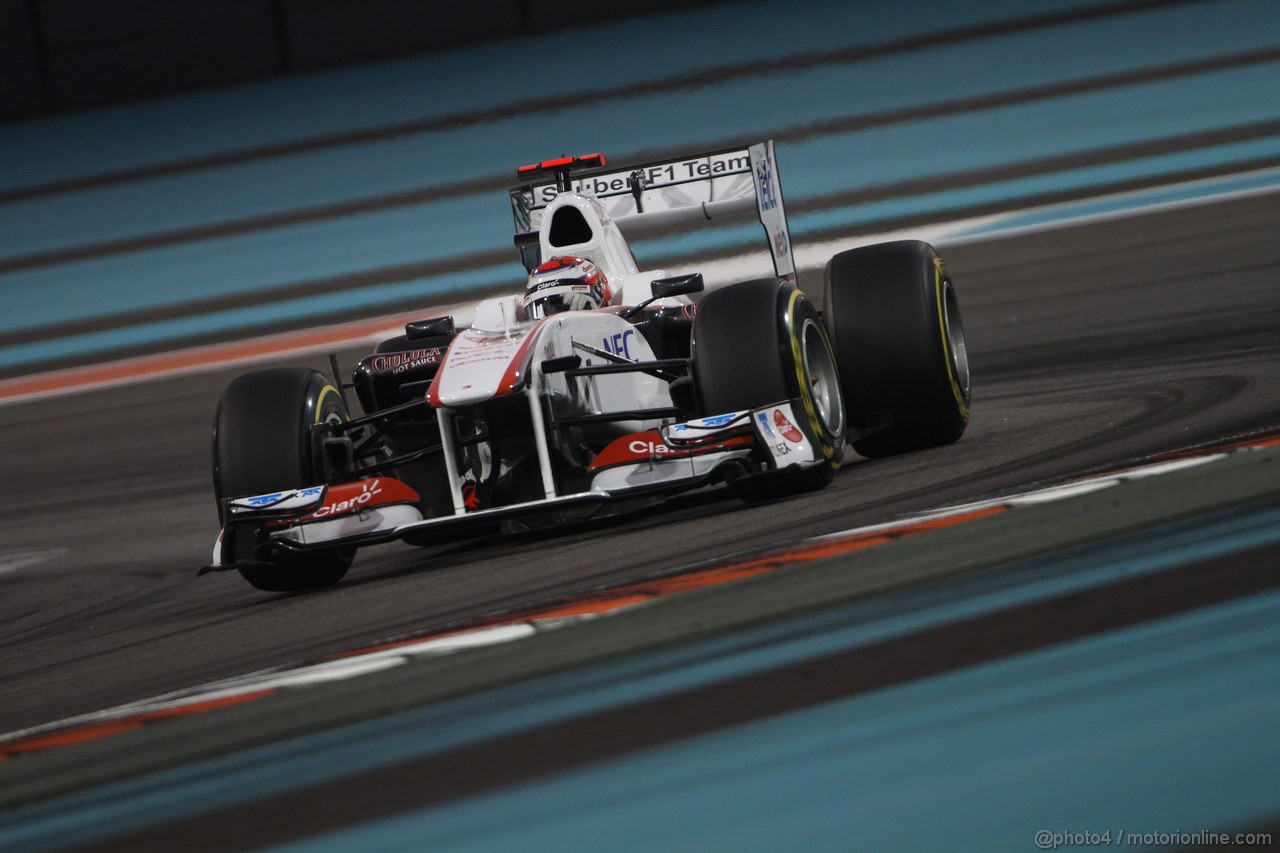 GP ABU DHABI, 12.11.2011- Qualifiche, Kamui Kobayashi (JAP), Sauber F1 Team C30 