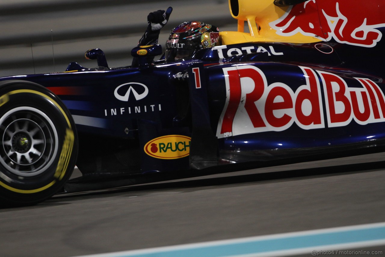 GP ABU DHABI, 12.11.2011- Qualifiche, Sebastian Vettel (GER), Red Bull Racing, RB7 pole position 