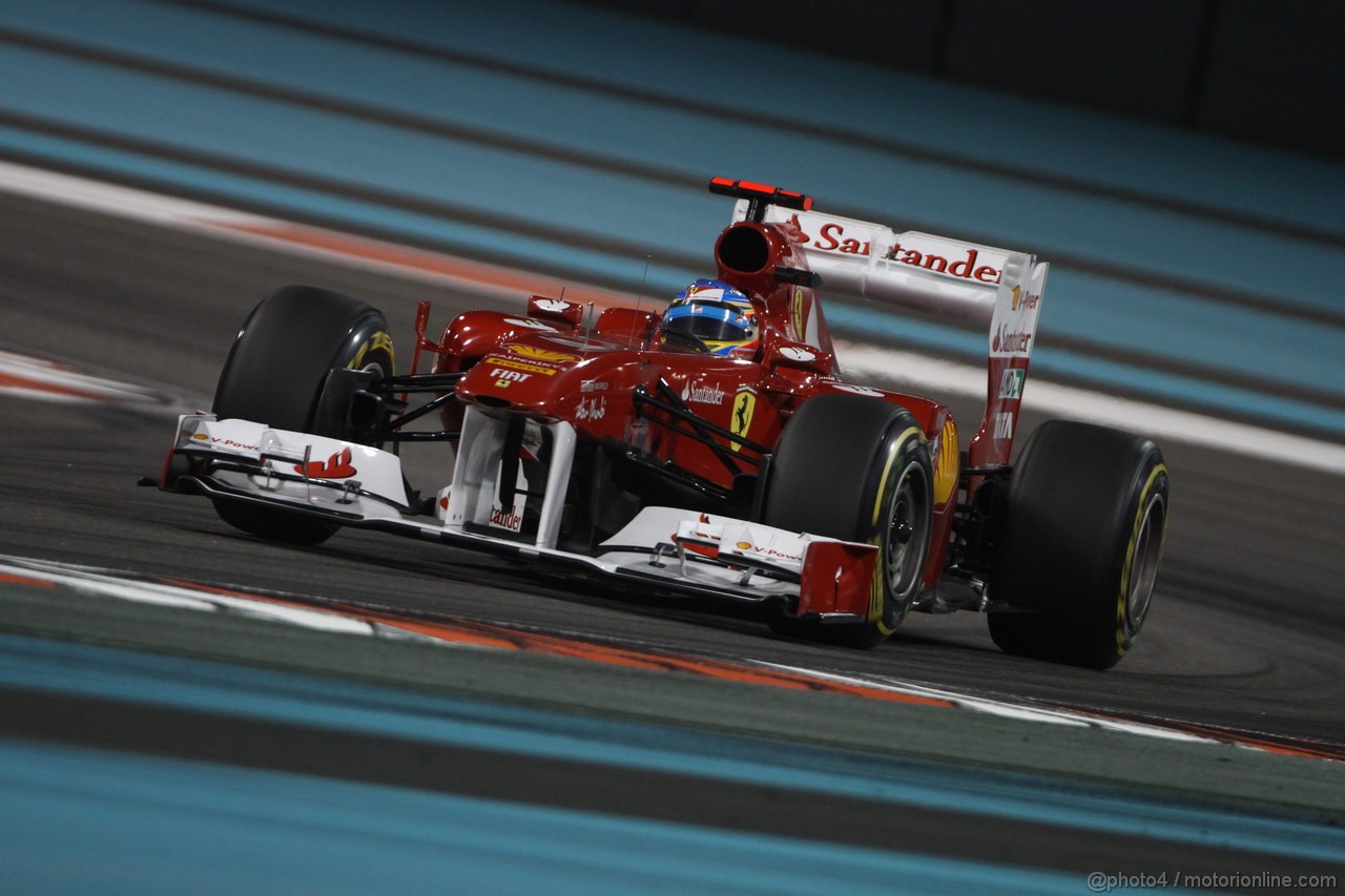 GP ABU DHABI, 12.11.2011- Qualifiche, Fernando Alonso (ESP), Ferrari, F-150 Italia 
