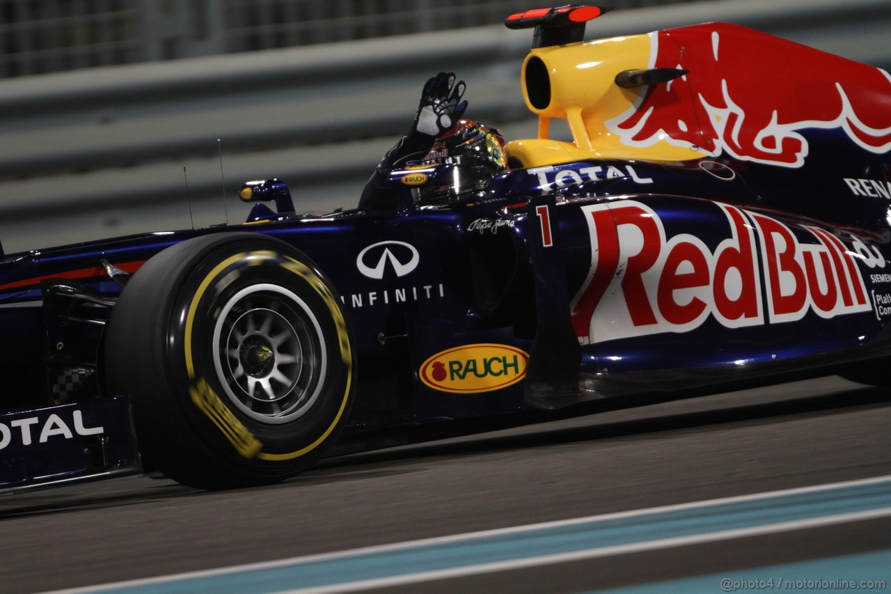 GP ABU DHABI, 12.11.2011- Qualifiche, Sebastian Vettel (GER), Red Bull Racing, RB7 pole position 