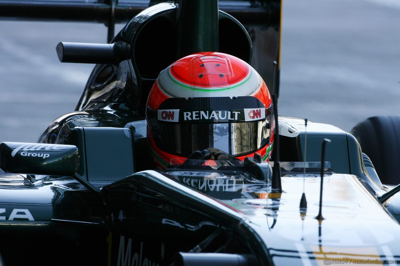 GP ABU DHABI, 11.11.2011- Prove Libere 1, Venerdi', Jarno Trulli (ITA), Team Lotus, TL11