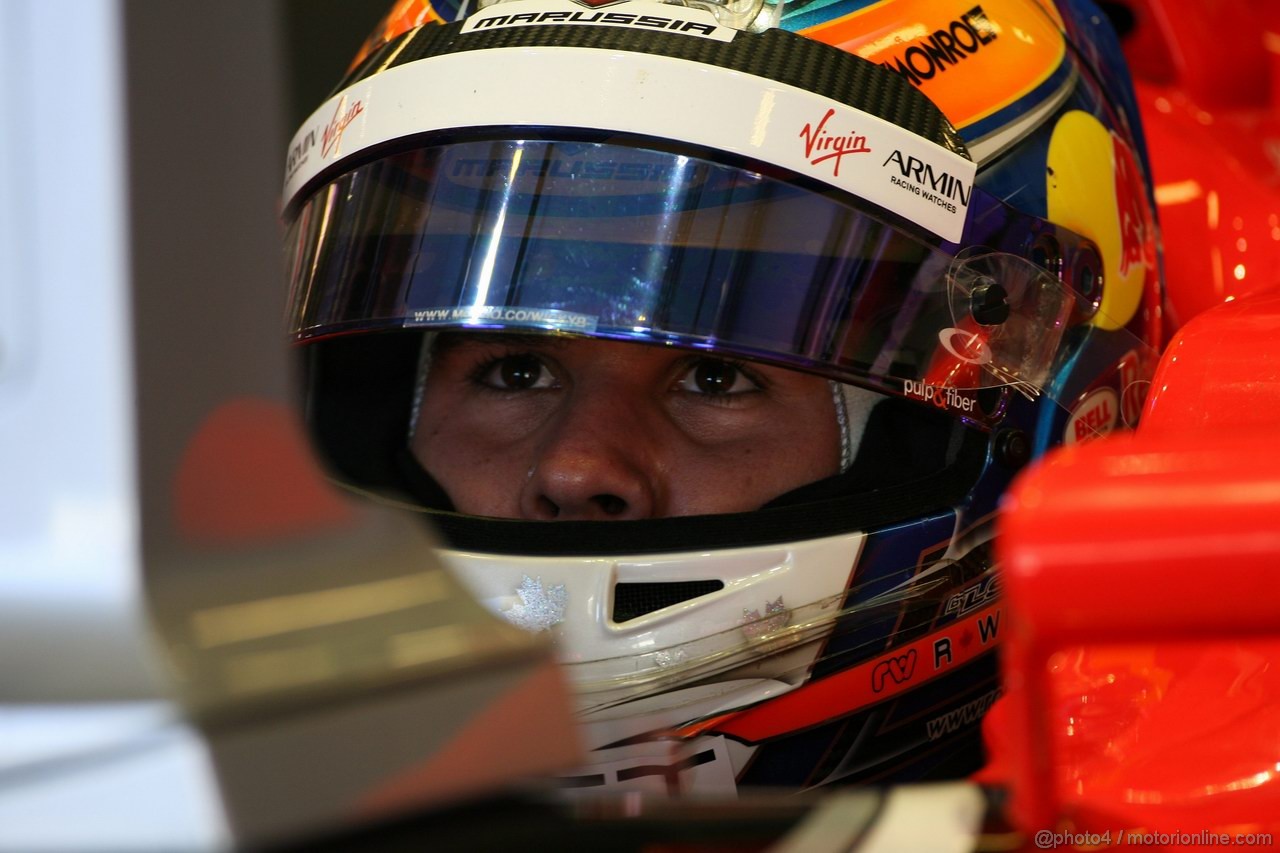 GP ABU DHABI, 11.11.2011- Prove Libere 1, Venerdi', Robert Wickens (CAN),Marussia Virgin Racing VR-02 Test driver