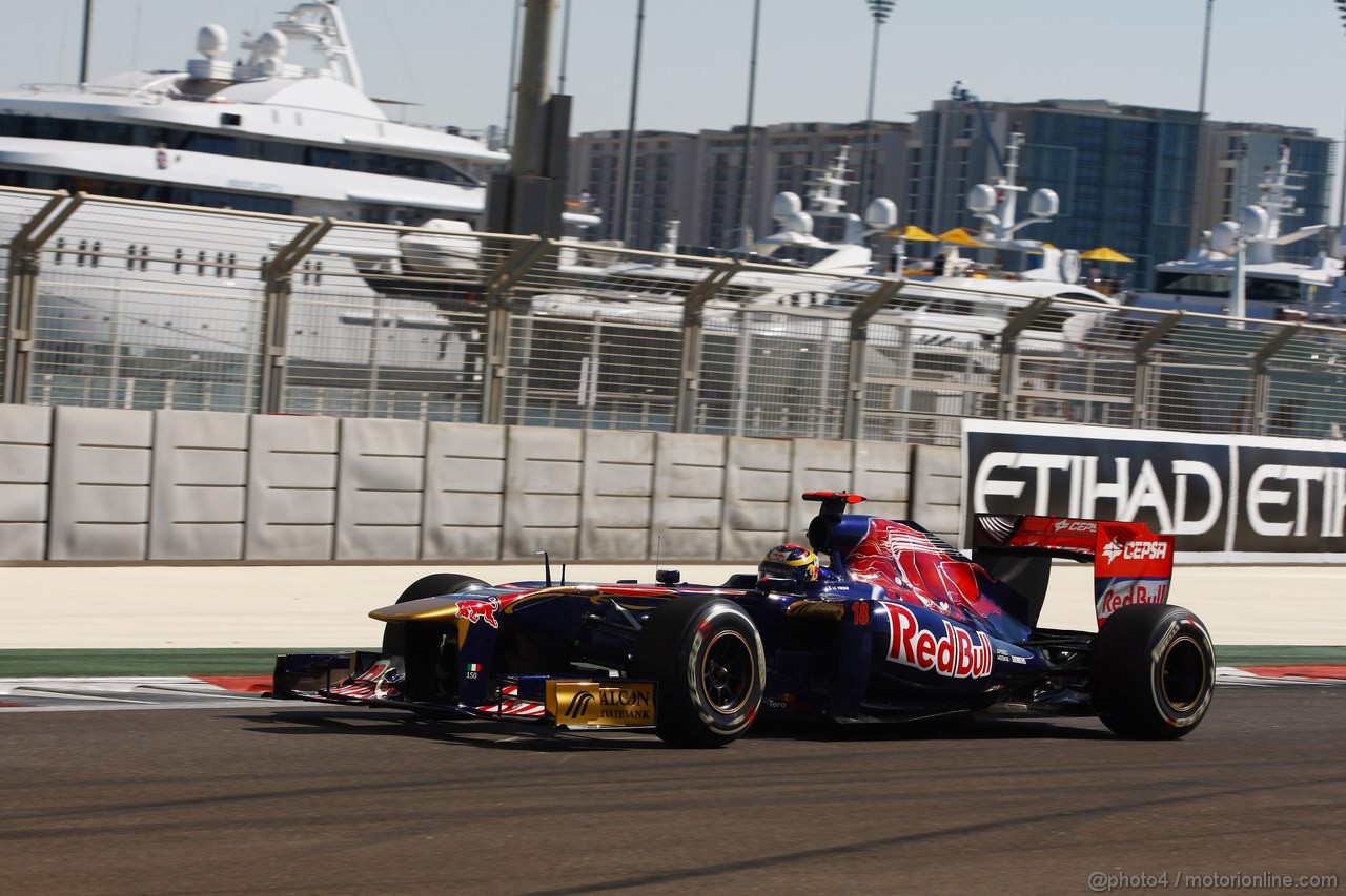 GP ABU DHABI, 11.11.2011- Prove Libere 1, Venerdi', Jean-Eric Vergne (FRA), Test Driver, Scuderia Toro Rosso, STR6  