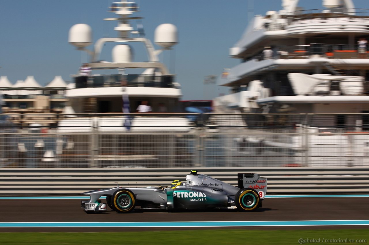 GP ABU DHABI, 11.11.2011- Prove Libere 1, Venerdi', Nico Rosberg (GER), Mercedes GP Petronas F1 Team, MGP W02 