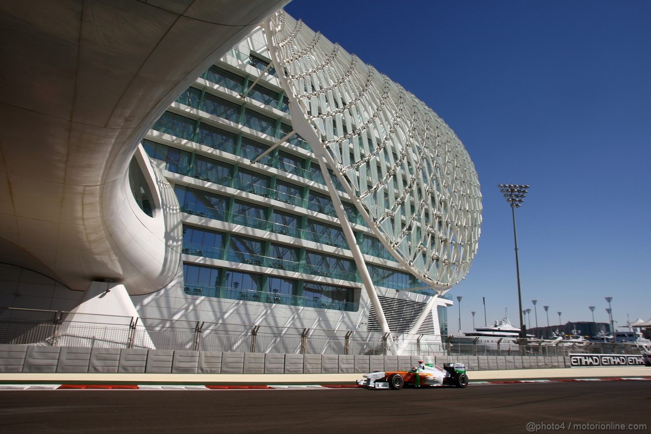 GP ABU DHABI, 11.11.2011- Prove Libere 1, Venerdi', Adrian Sutil (GER), Force India F1 Team, VJM04