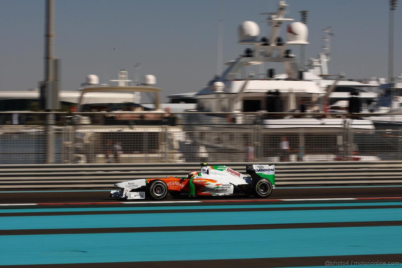 GP ABU DHABI, 11.11.2011- Prove Libere 1, Venerdi', Paul di Resta (GBR) Force India VJM04