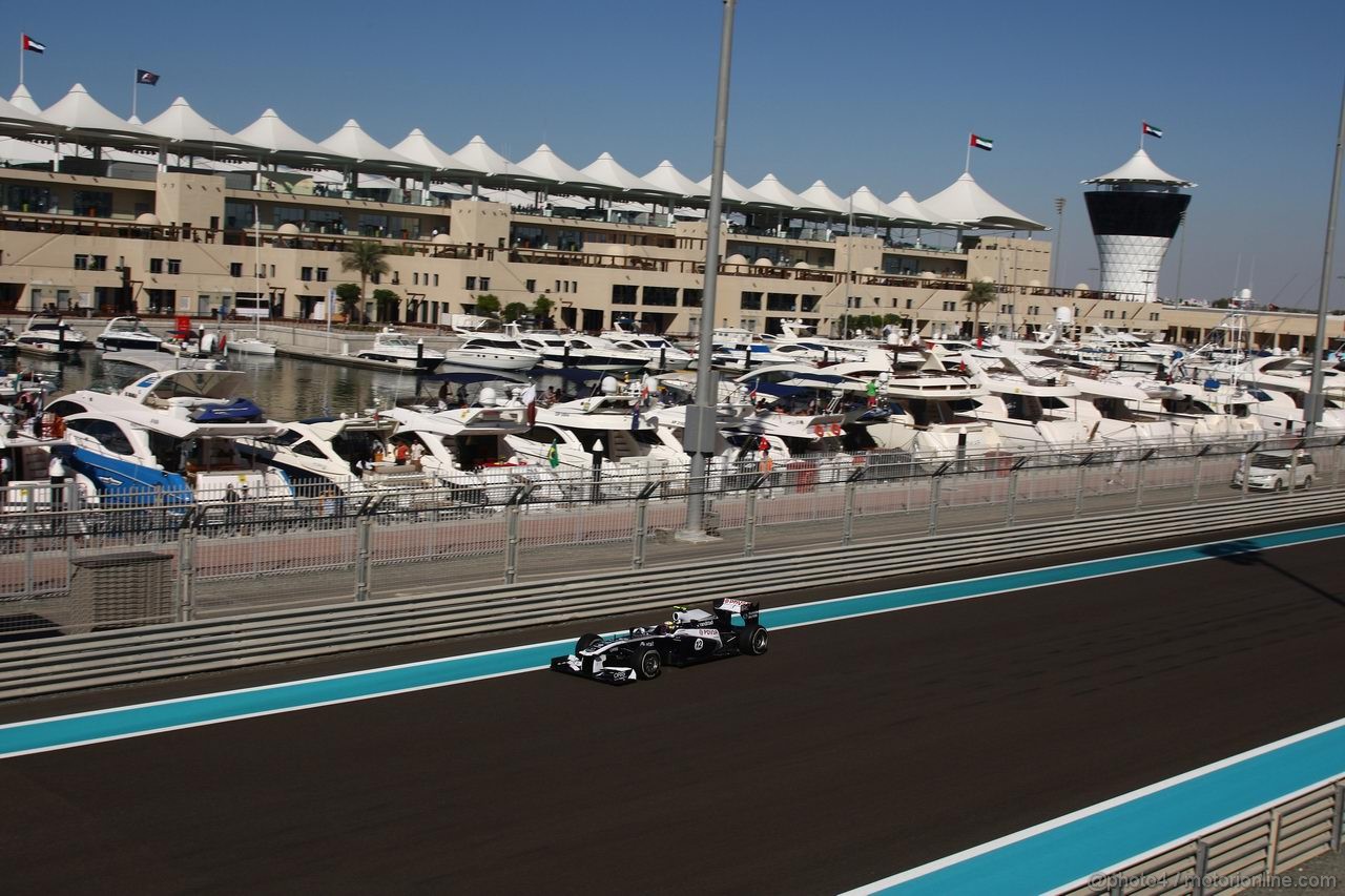GP ABU DHABI, 11.11.2011- Prove Libere 1, Venerdi', Pastor Maldonado (VEN), Williams FW33