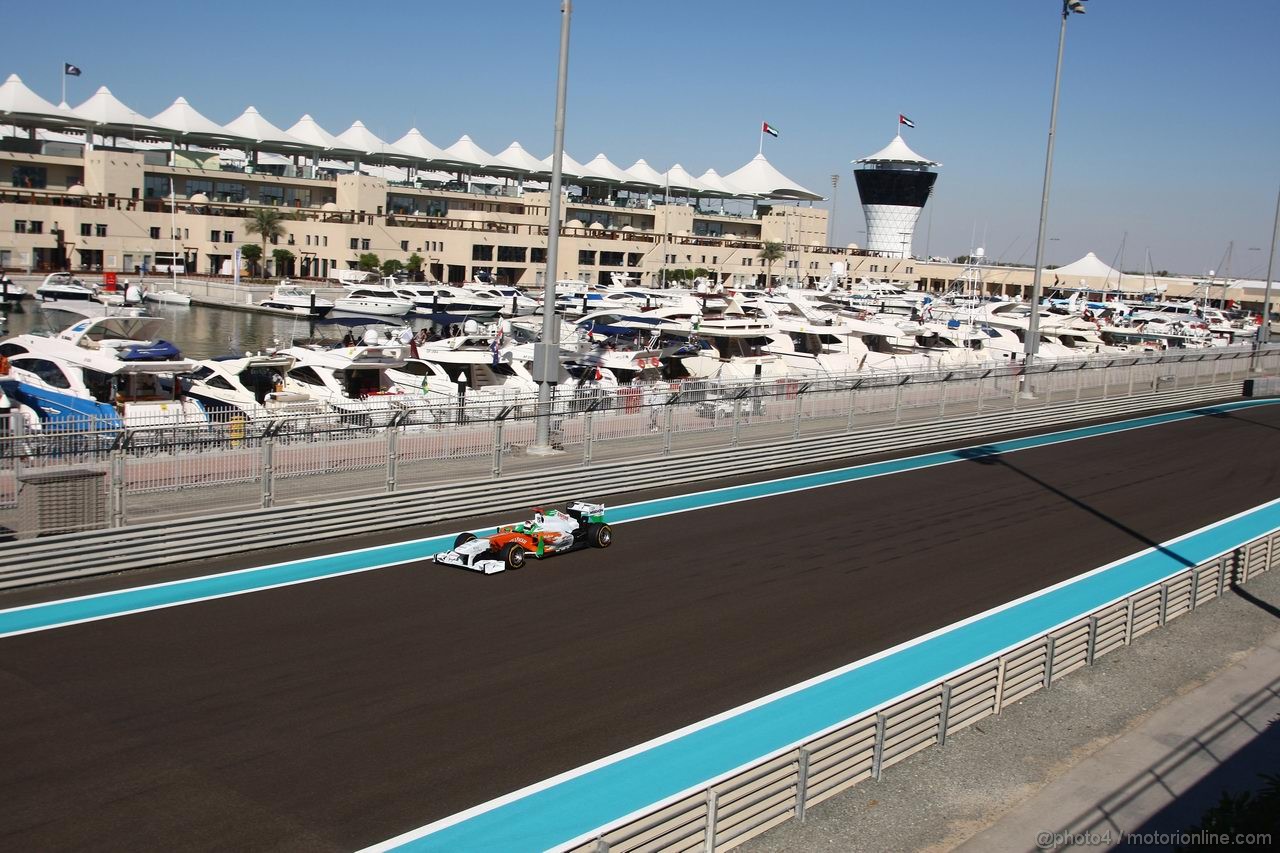 GP ABU DHABI, 11.11.2011- Prove Libere 1, Venerdi', Adrian Sutil (GER), Force India F1 Team, VJM04 