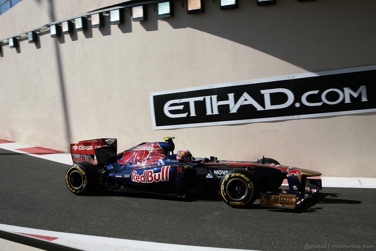 GP ABU DHABI, 11.11.2011- Prove Libere 1, Venerdi', Jaime Alguersuari (SPA), Scuderia Toro Rosso, STR6 