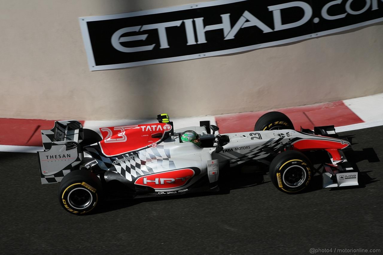 GP ABU DHABI, 11.11.2011- Prove Libere 1, Venerdi', Vitantonio Liuzzi (ITA), HRT Formula One Team