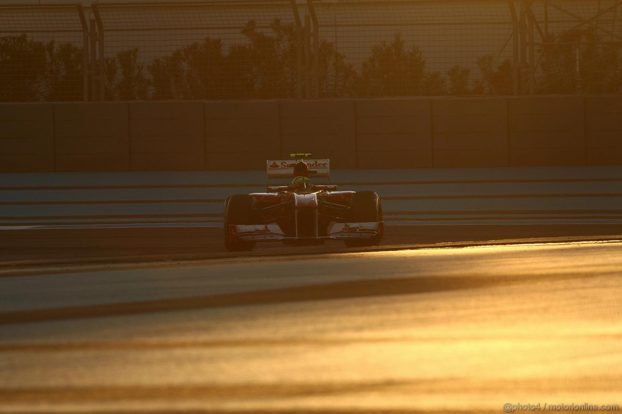 GP ABU DHABI, 11.11.2011- Prove Libere 2, Venerdi', Felipe Massa (BRA), Ferrari, F-150 Italia 