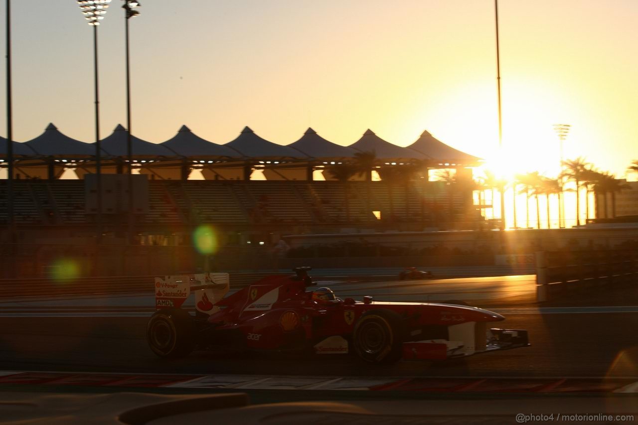 GP ABU DHABI, 11.11.2011- Prove Libere 2, Venerdi', Fernando Alonso (ESP), Ferrari, F-150 Italia 