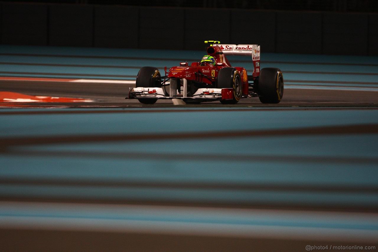 GP ABU DHABI, 11.11.2011- Prove Libere 2, Venerdi', Felipe Massa (BRA), Ferrari, F-150 Italia
