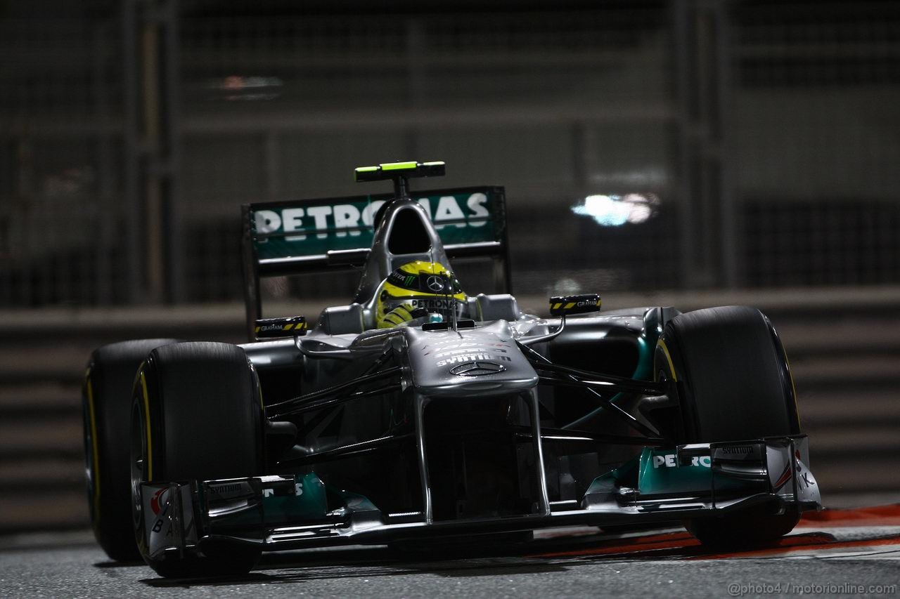 GP ABU DHABI, 11.11.2011- Prove Libere 2, Venerdi', Nico Rosberg (GER), Mercedes GP Petronas F1 Team, MGP W02
