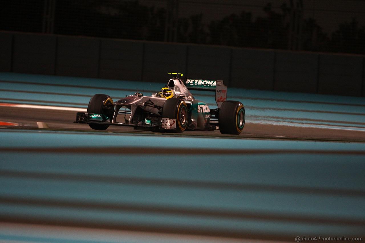 GP ABU DHABI, 11.11.2011- Prove Libere 2, Venerdi', Nico Rosberg (GER), Mercedes GP Petronas F1 Team, MGP W02 