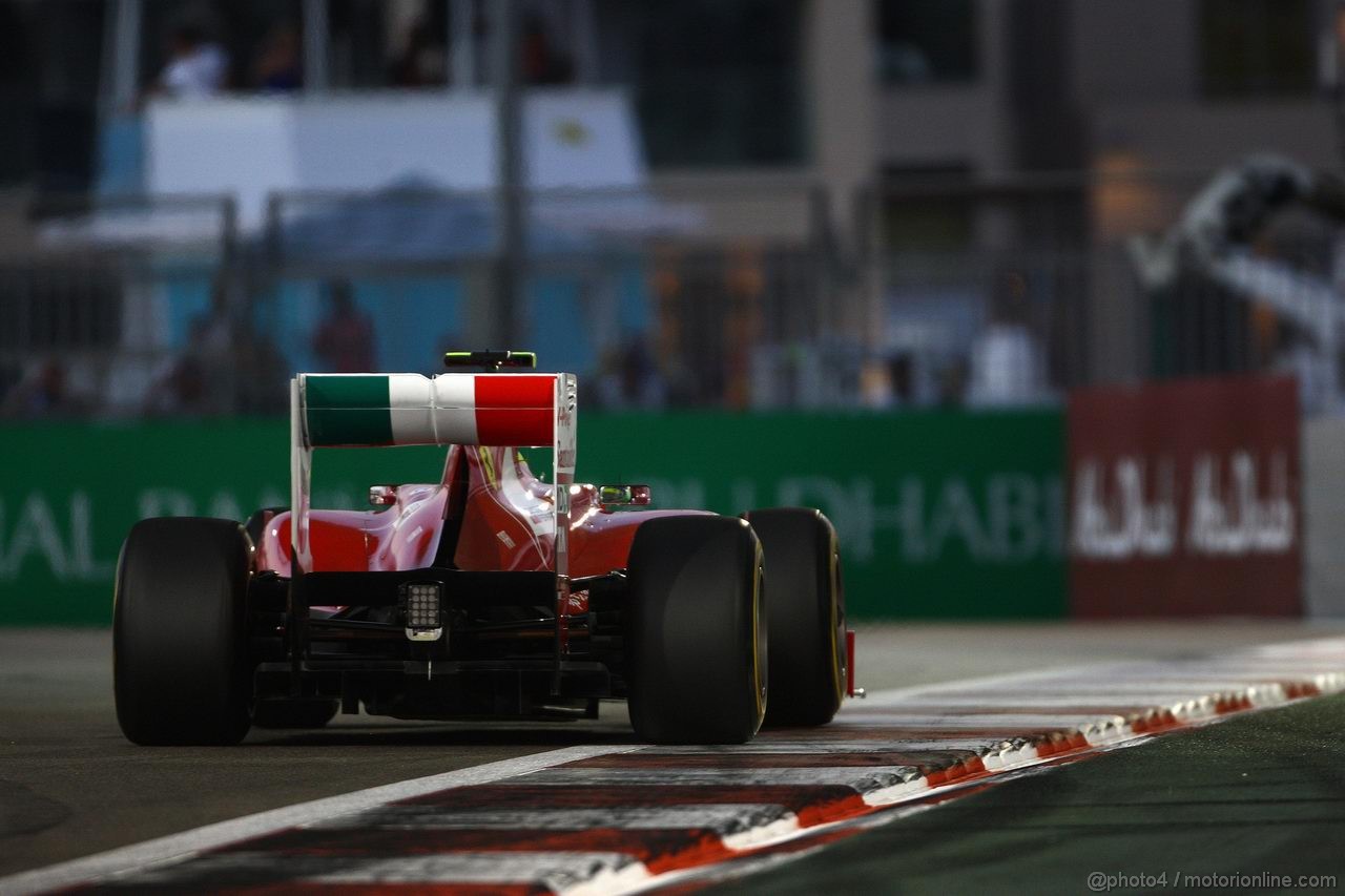 GP ABU DHABI, 11.11.2011- Prove Libere 2, Venerdi', Felipe Massa (BRA), Ferrari, F-150 Italia
