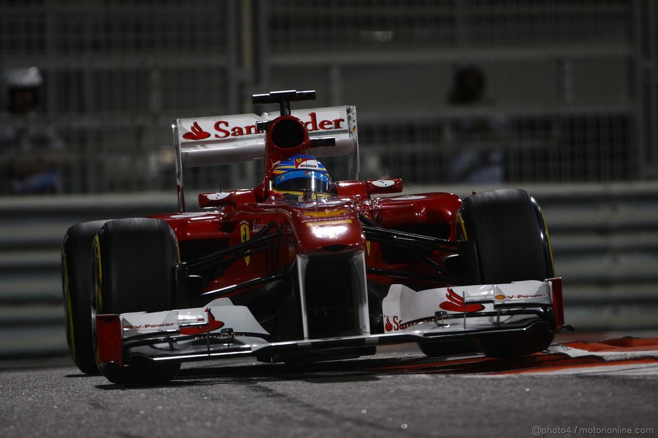 GP ABU DHABI, 11.11.2011- Prove Libere 2, Venerdi', Fernando Alonso (ESP), Ferrari, F-150 Italia