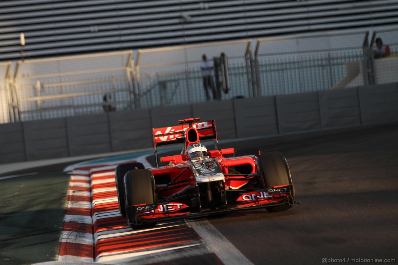 GP ABU DHABI, 11.11.2011- Prove Libere 2, Venerdi', Timo Glock (GER), Marussia Virgin Racing VR-02 
