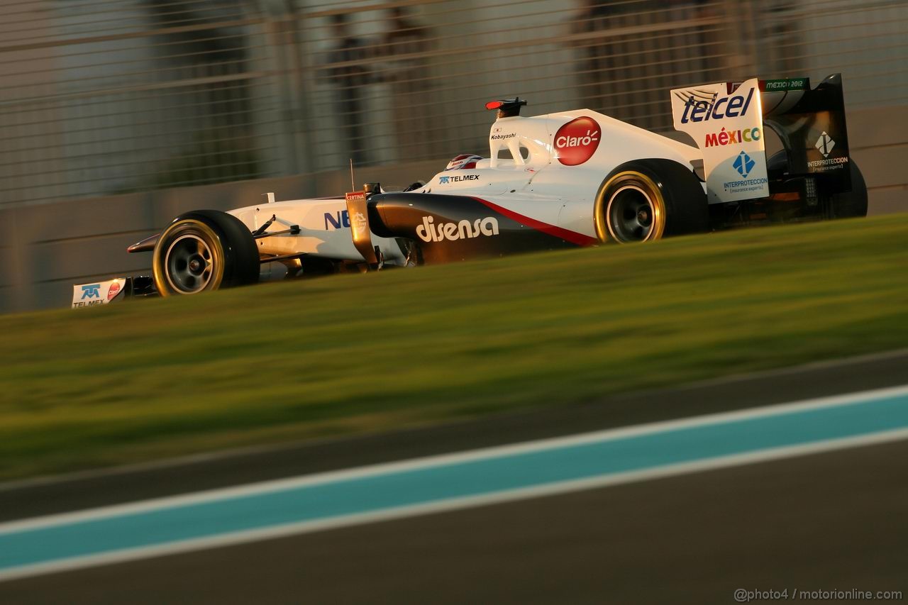 GP ABU DHABI, 11.11.2011- Prove Libere 2, Venerdi', Kamui Kobayashi (JAP), Sauber F1 Team C30