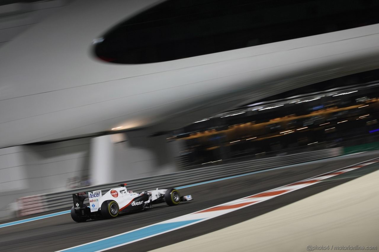 GP ABU DHABI, 11.11.2011- Prove Libere 2, Venerdi', Kamui Kobayashi (JAP), Sauber F1 Team C30 