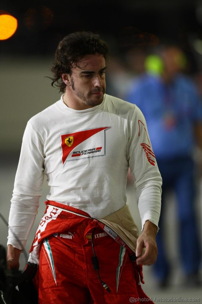 GP ABU DHABI, 11.11.2011- Prove Libere 2, Venerdi', Fernando Alonso (ESP), Ferrari, F-150 Italia 