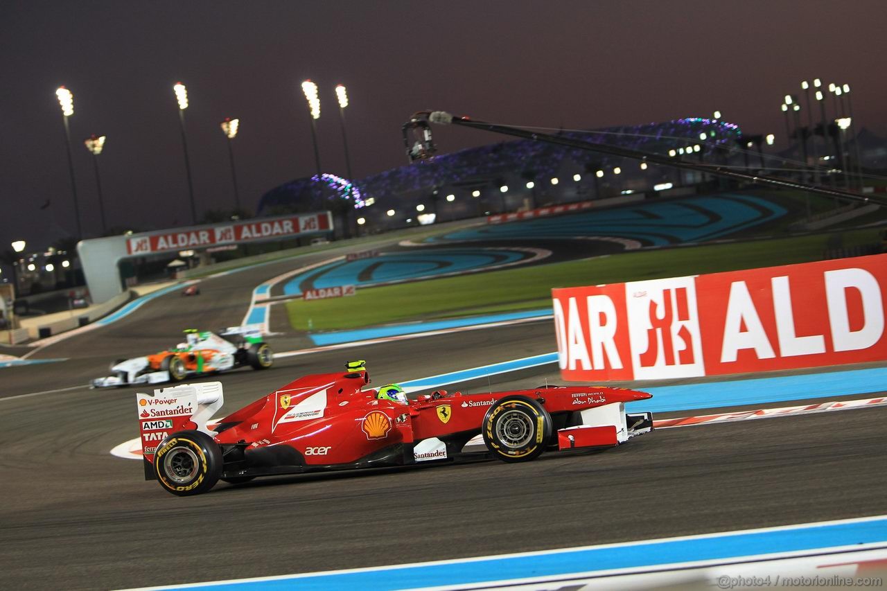 GP ABU DHABI, 11.11.2011- Prove Libere 2, Venerdi', Felipe Massa (BRA), Ferrari, F-150 Italia