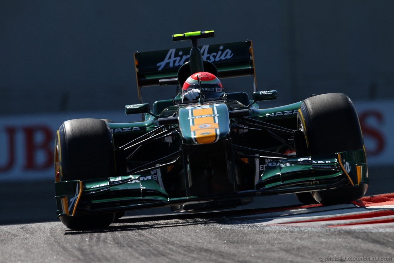 GP ABU DHABI, 11.11.2011- Prove Libere 1, Venerdi', Jarno Trulli (ITA), Team Lotus, TL11 
