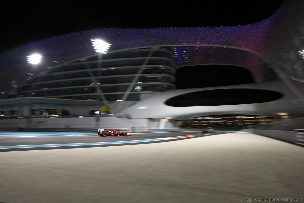 GP ABU DHABI, 11.11.2011- Prove Libere 2, Venerdi', Felipe Massa (BRA), Ferrari, F-150 Italia 
