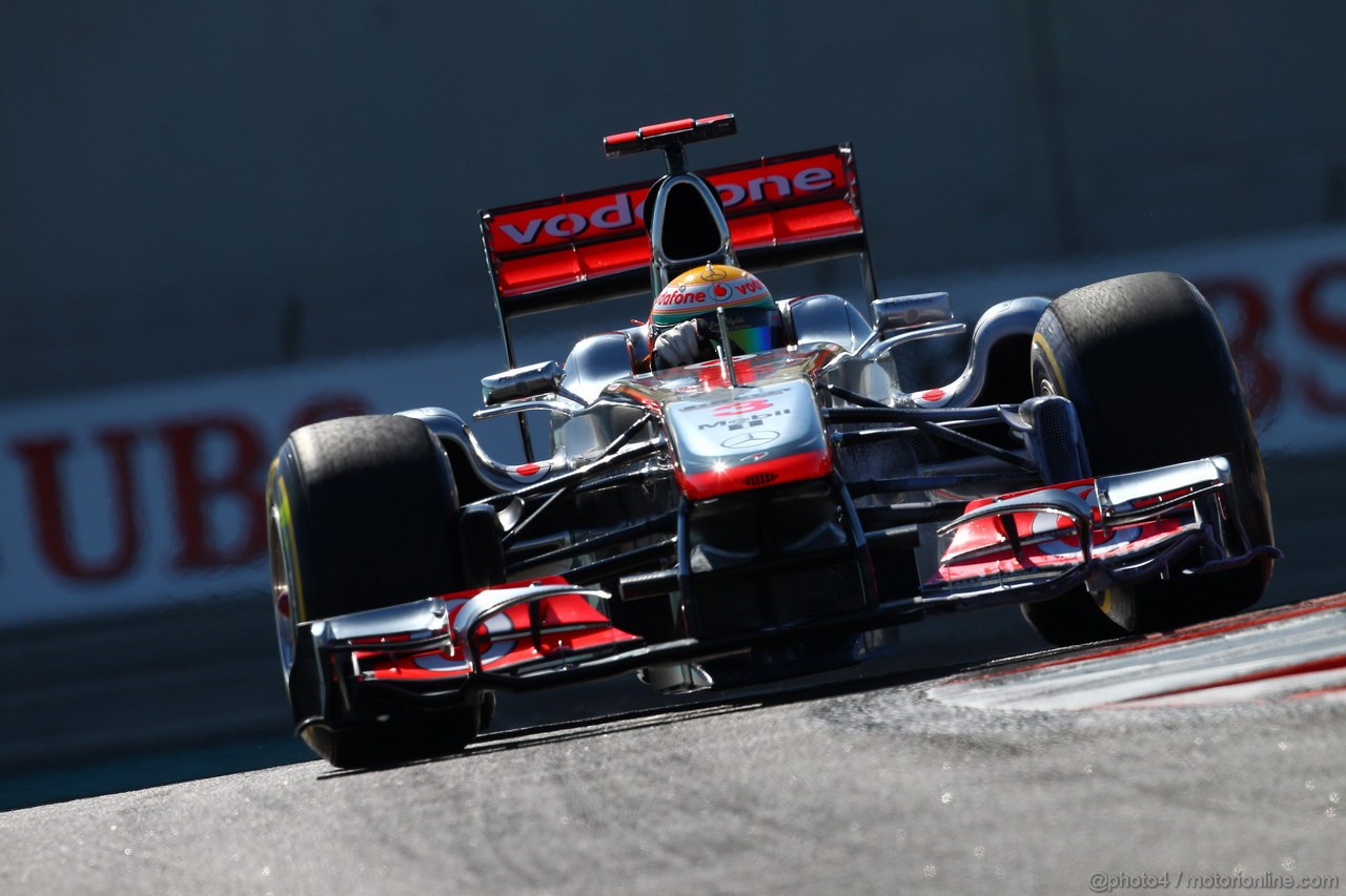GP ABU DHABI, 11.11.2011- Prove Libere 1, Venerdi', Lewis Hamilton (GBR), McLaren  Mercedes, MP4-26 