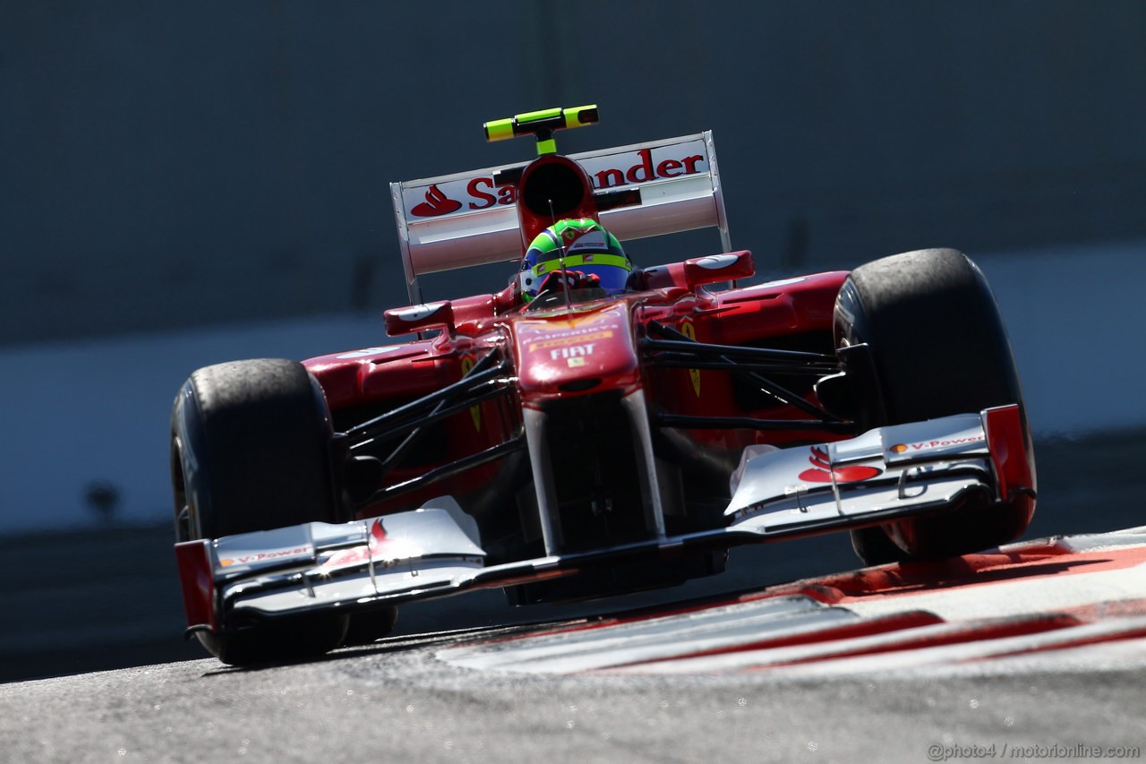 GP ABU DHABI, 11.11.2011- Prove Libere 1, Venerdi', Felipe Massa (BRA), Ferrari, F-150 Italia