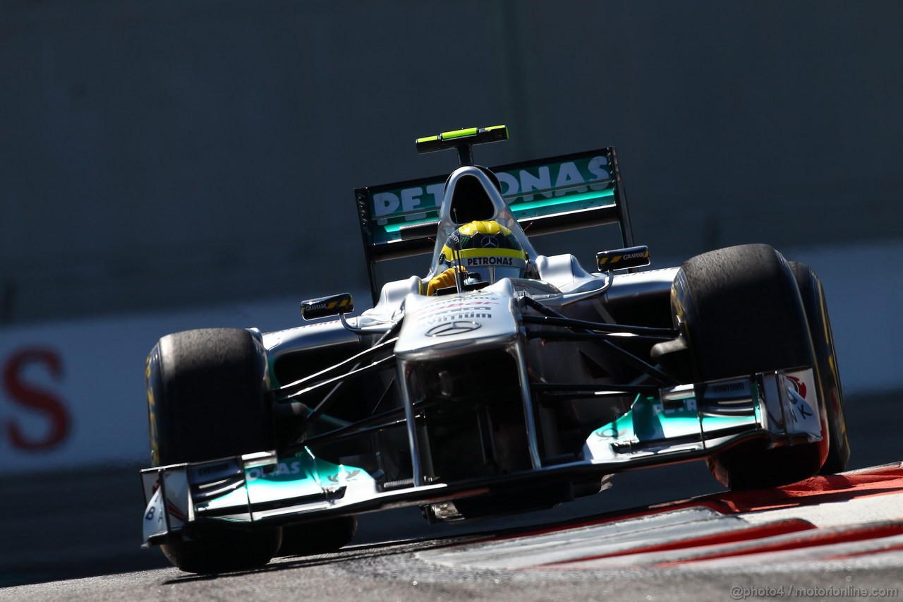 GP ABU DHABI, 11.11.2011- Prove Libere 1, Venerdi', Nico Rosberg (GER), Mercedes GP Petronas F1 Team, MGP W02 