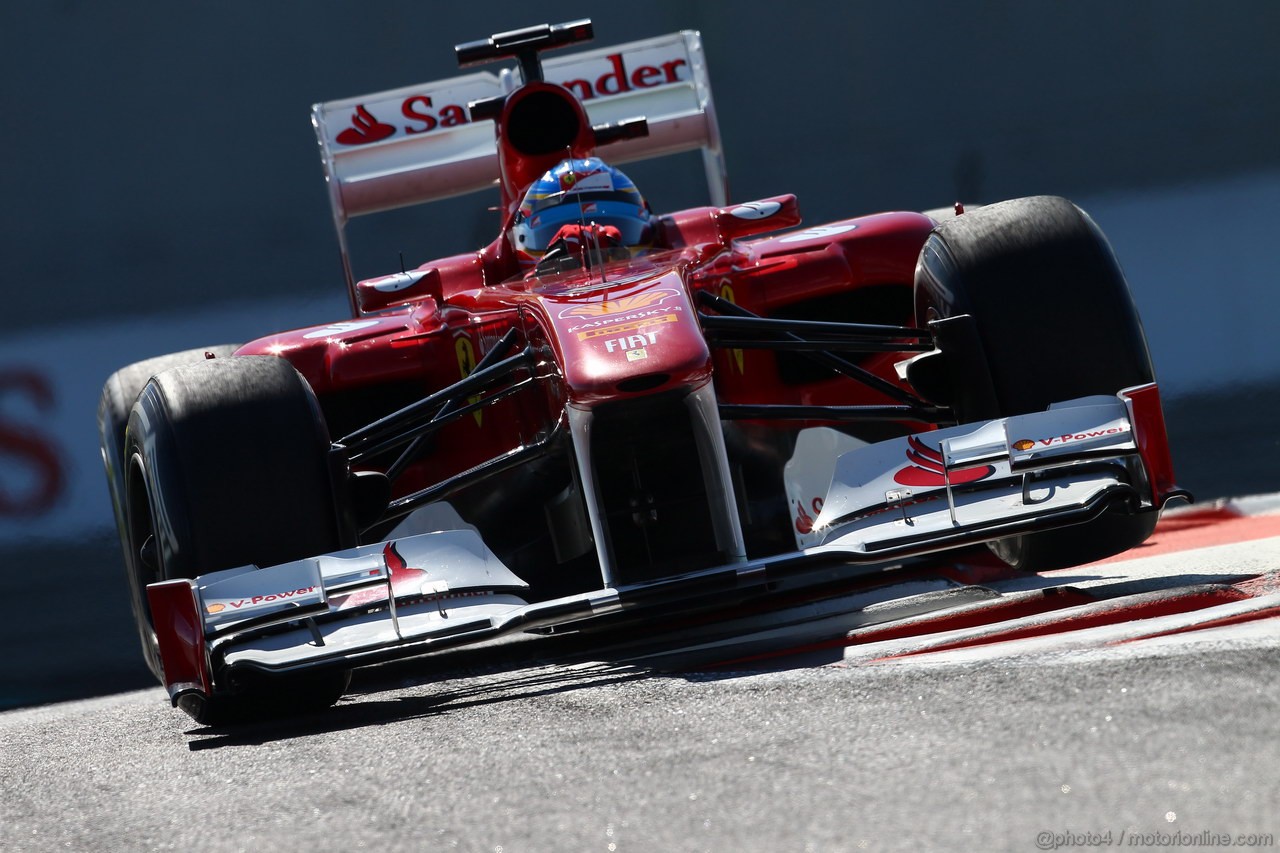 GP ABU DHABI, 11.11.2011- Prove Libere 1, Venerdi', Fernando Alonso (ESP), Ferrari, F-150 Italia