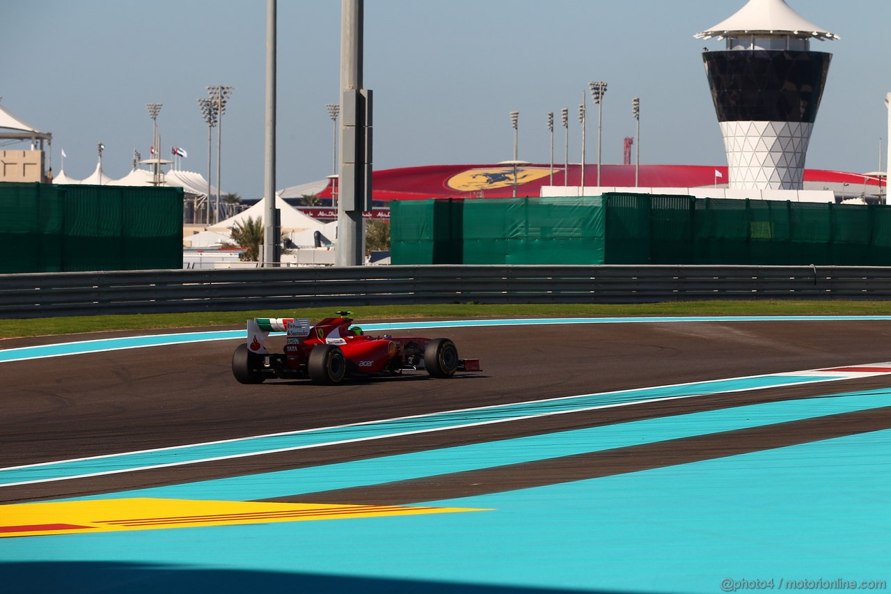 GP ABU DHABI, 11.11.2011- Prove Libere 1, Venerdi', Felipe Massa (BRA), Ferrari, F-150 Italia 