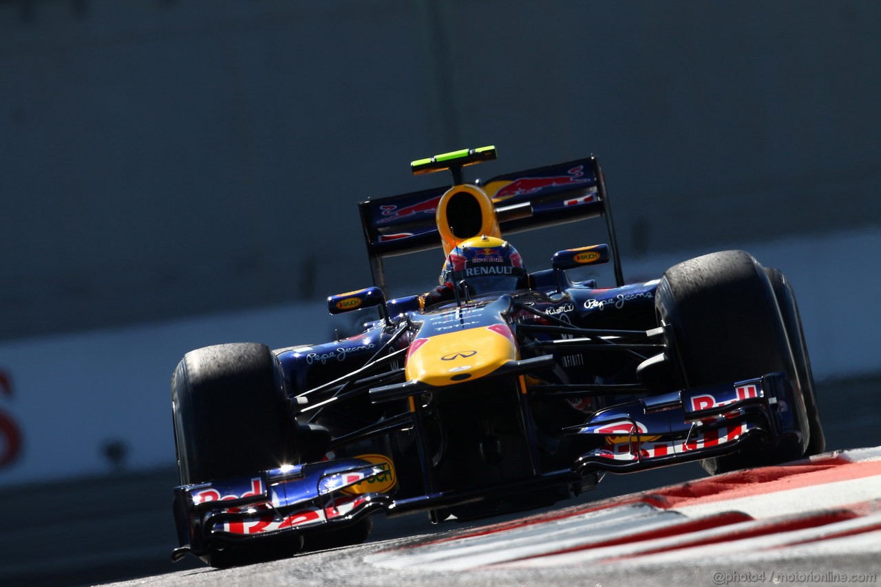 GP ABU DHABI, 11.11.2011- Prove Libere 1, Venerdi', Mark Webber (AUS), Red Bull Racing, RB7 