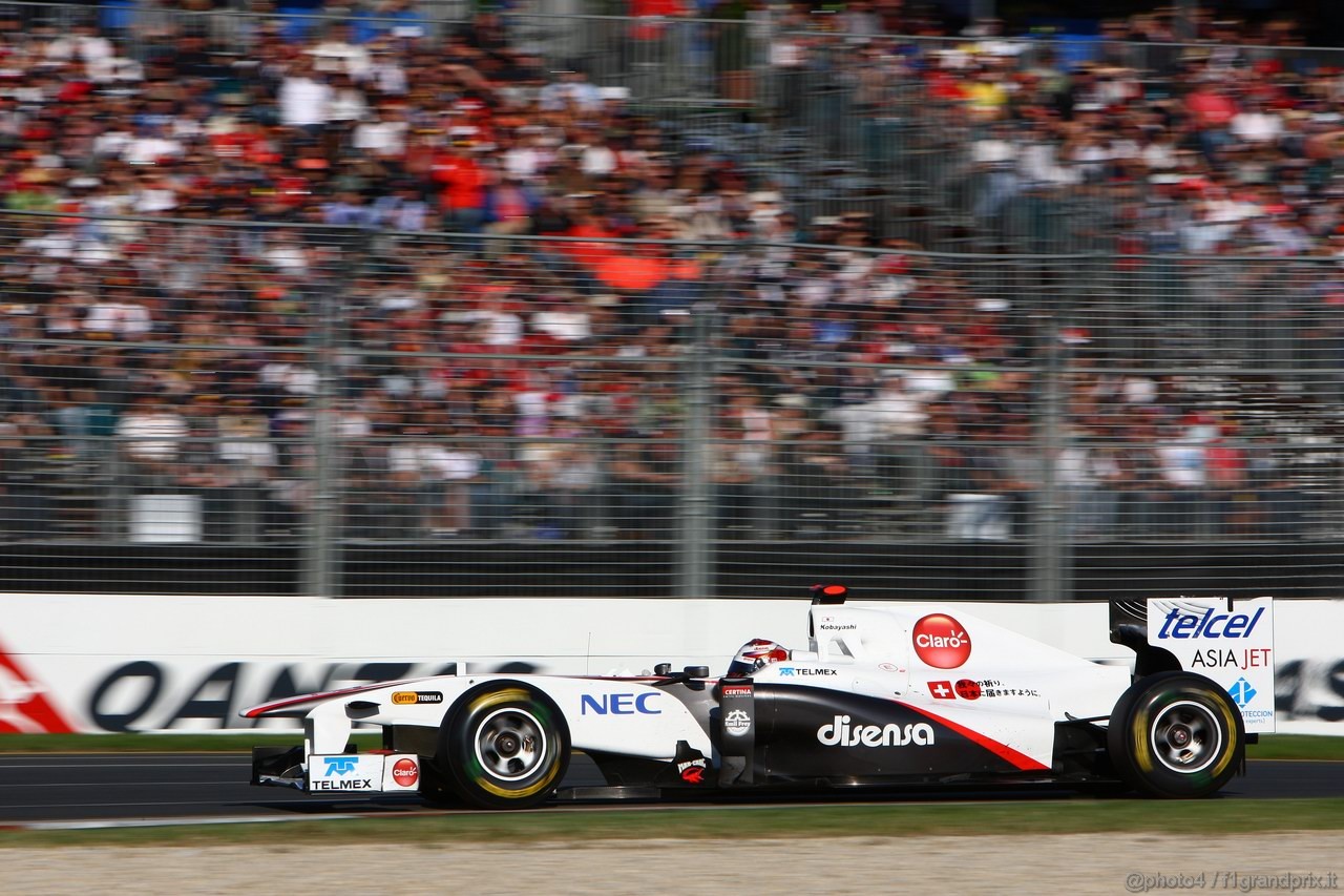 GP AUSTRALIA, 27.03.2011- Gara, Kamui Kobayashi (JAP), Sauber F1 Team C30 