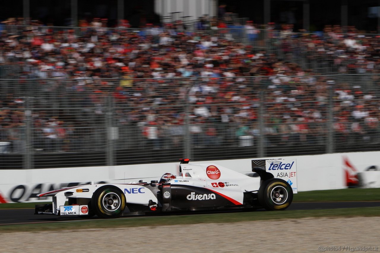 GP AUSTRALIA, 27.03.2011- Gara, Kamui Kobayashi (JAP), Sauber F1 Team C30 