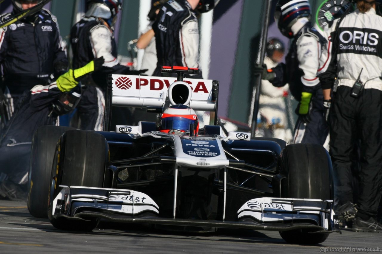 GP AUSTRALIA, 27.03.2011- Gara, Rubens Barrichello (BRA), Williams FW33 