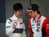 GP AUSTRALIA, 27.03.2011- Kamui Kobayashi (JAP), Sauber F1 Team C30 e Jerome D'Ambrosio (BEL), Marussia Virgin Racing VR-02 