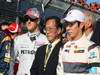 GP AUSTRALIA, 27.03.2011- Gara, Michael Schumacher (GER), Mercedes GP Petronas F1 Team, MGP W02 e Kamui Kobayashi (JAP), Sauber F1 Team C30, in one minute of silence for the victims of the earthquake in Japan
