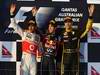 GP AUSTRALIA, 27.03.2011- Gara, Sebastian Vettel (GER), Red Bull Racing, RB7 vincitore, Lewis Hamilton (GBR), McLaren  Mercedes, MP4-26 secondo e Vitaly Petrov (RUS), Lotus Renault GP, R31 terzo 