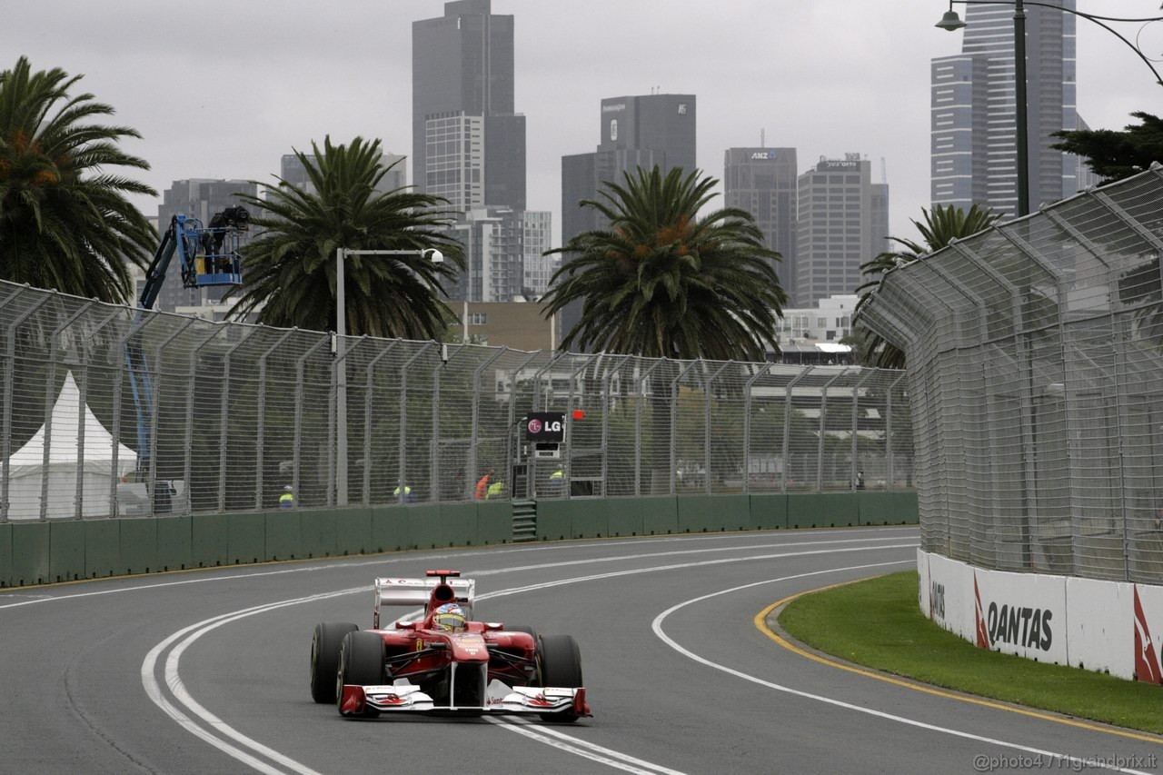 GP AUSTRALIA, 26.03.2011- Prove Libere 3, Sabato, Fernando Alonso (ESP), Ferrari, F-150 Italia 