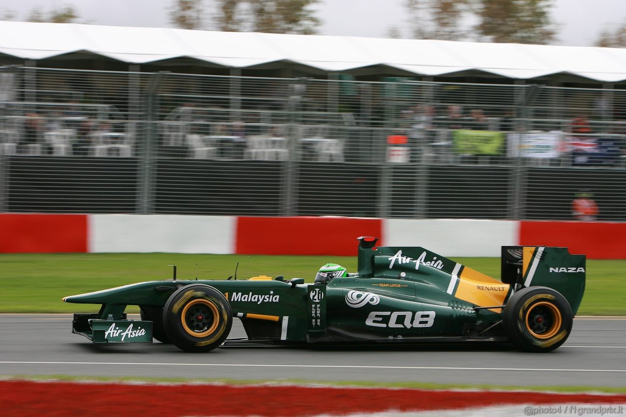 GP AUSTRALIA, 26.03.2011- Prove Libere 3, Sabato, Heikki Kovalainen (FIN), Team Lotus, TL11 