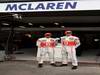 GP AUSTRALIA, 26.03.2011- Prove Libere 3, Sabato, Jenson Button (GBR), McLaren  Mercedes, MP4-26 e Lewis Hamilton (GBR), McLaren  Mercedes, MP4-26 show off special race suits