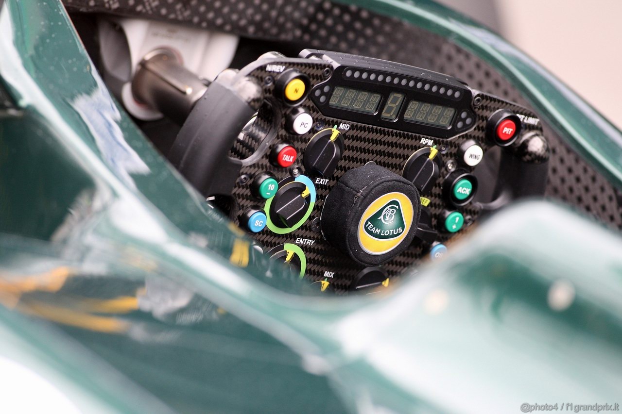 GP AUSTRALIA, 25.03.2011- Steering wheel, Team Lotus, TL11 